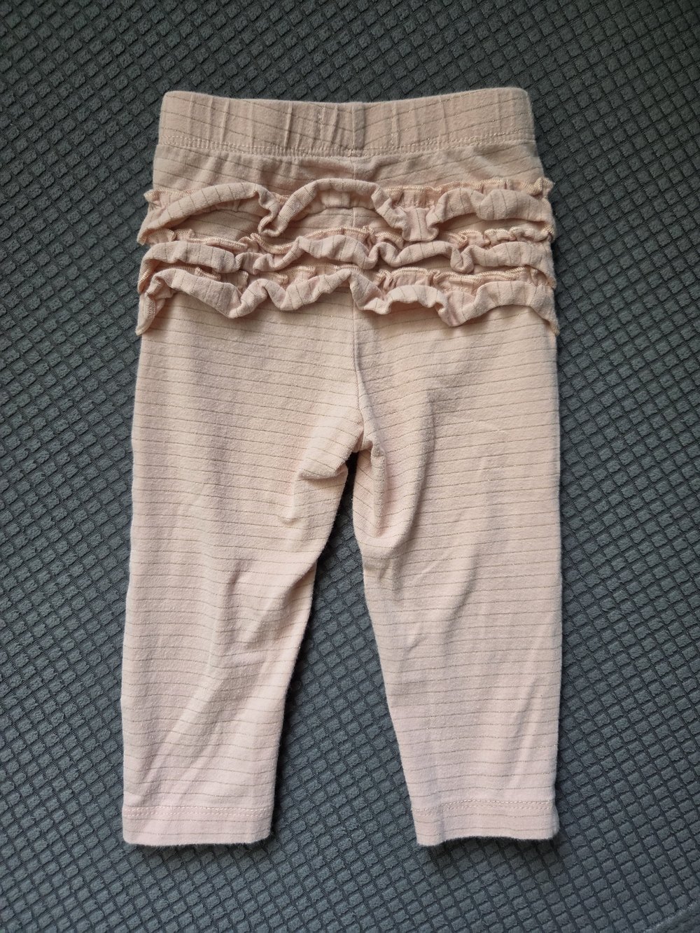 Baby Boden Light Pink And Gold Ruffle Leggings 6-12M